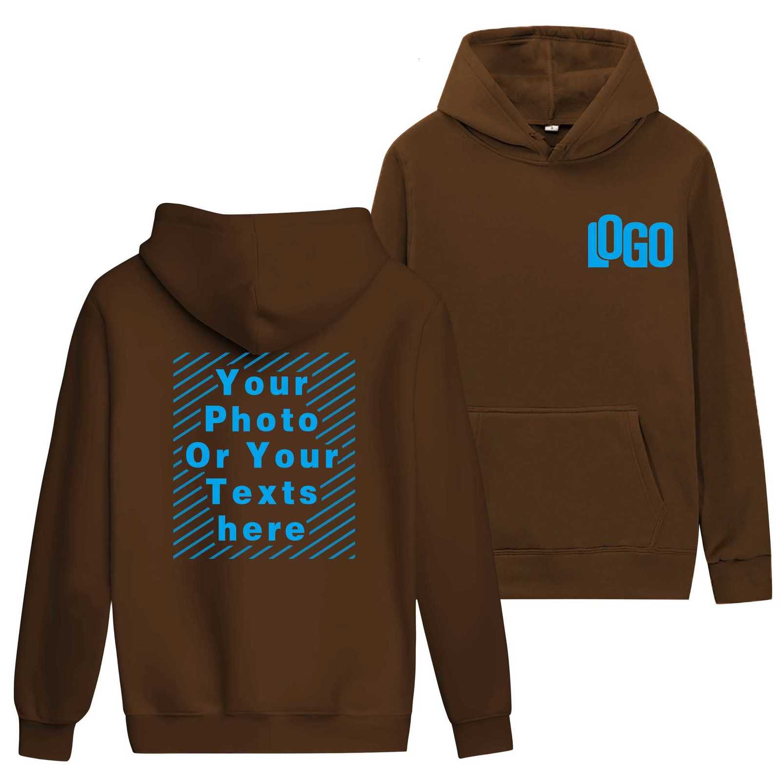 Customized printed hoodies for men and women loose casual wear long sleeved hooded sweaters personalized streetwearT251023