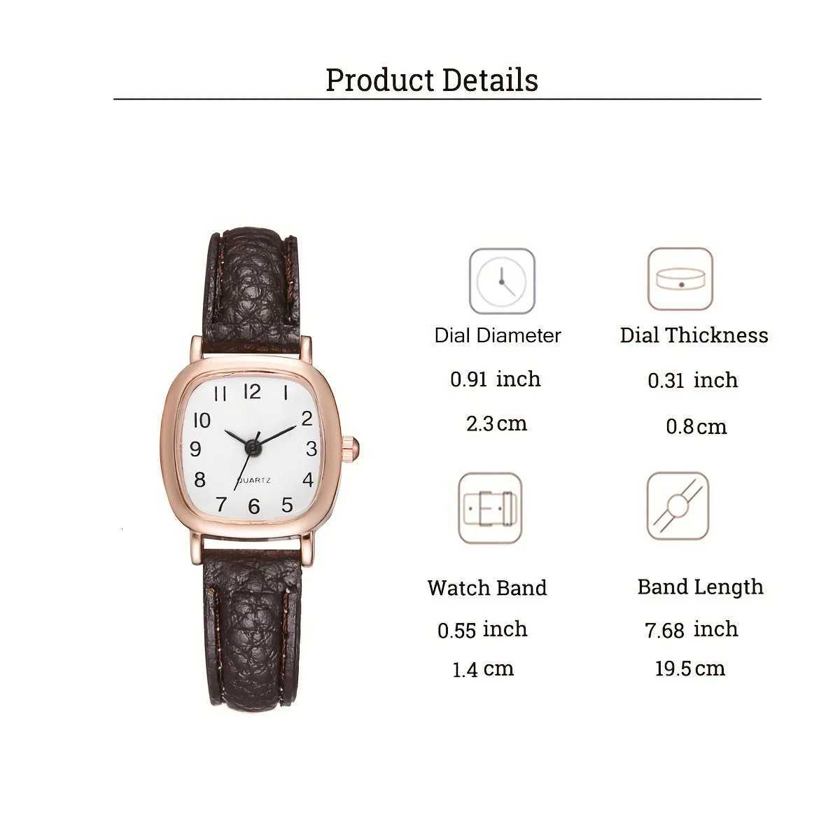 Kegllect Square Women Simple Small Dial Student Watches Vintage Belt Quartz WristwatchL251023