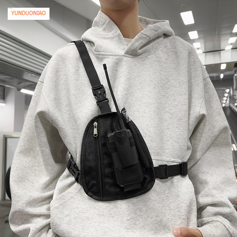 Tactical chest storage bag for men's autumn and winter new fashion European and American style vest, hip-hop outdoor walkie talkie bag, designer 