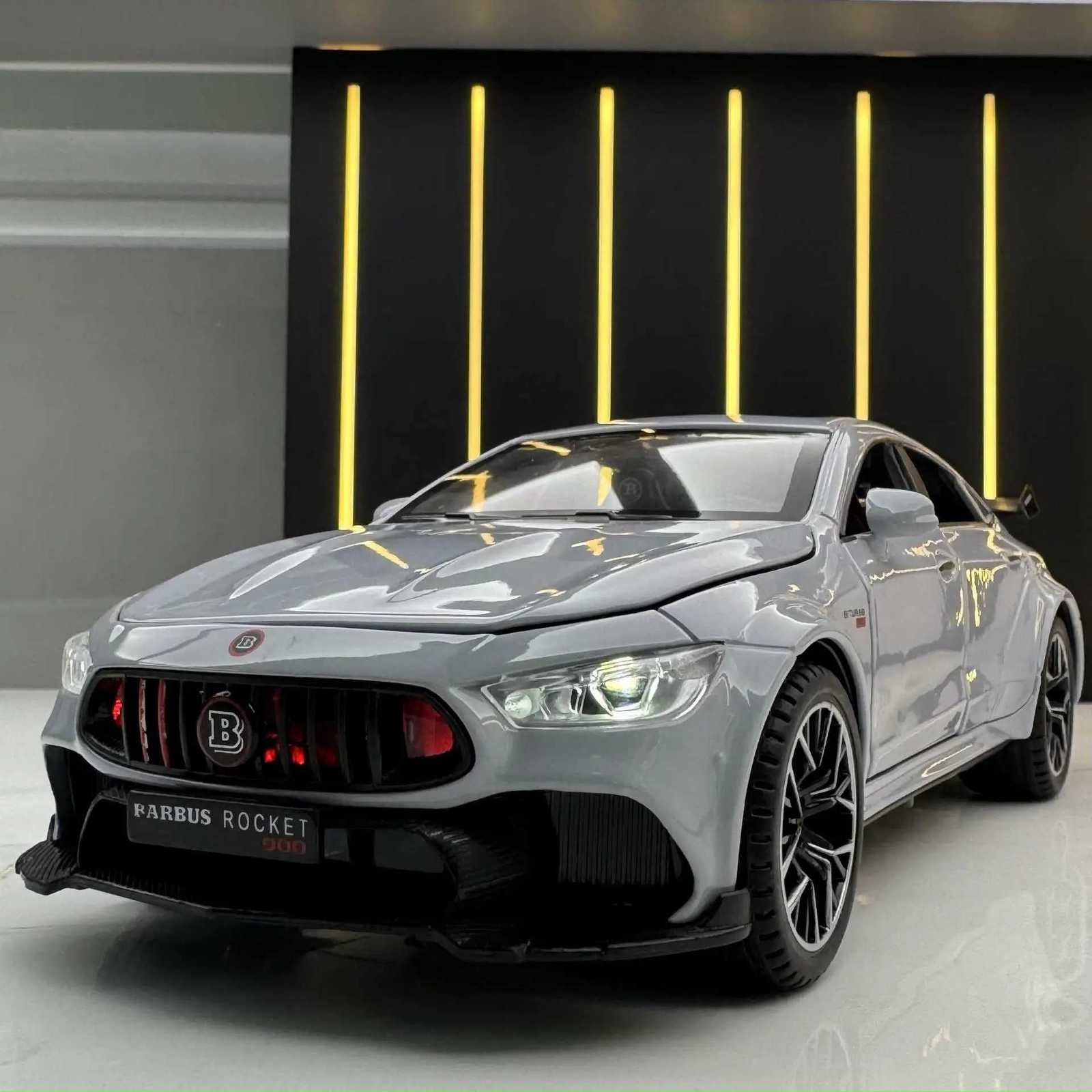 124 ROCKET 900 Diecast Alloy Toy Car Model Rubber Tire Simulation Interior 6 Doors Can Be Opened Vehicles Decorations Boy GiftsT251023