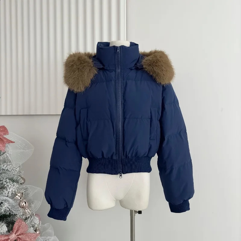 Winter Faux Collar Hooded Short Cotton Coats Tops Thicken Warm Fashion Parkas Casual Chaquetas Korea Women Jackets 251021