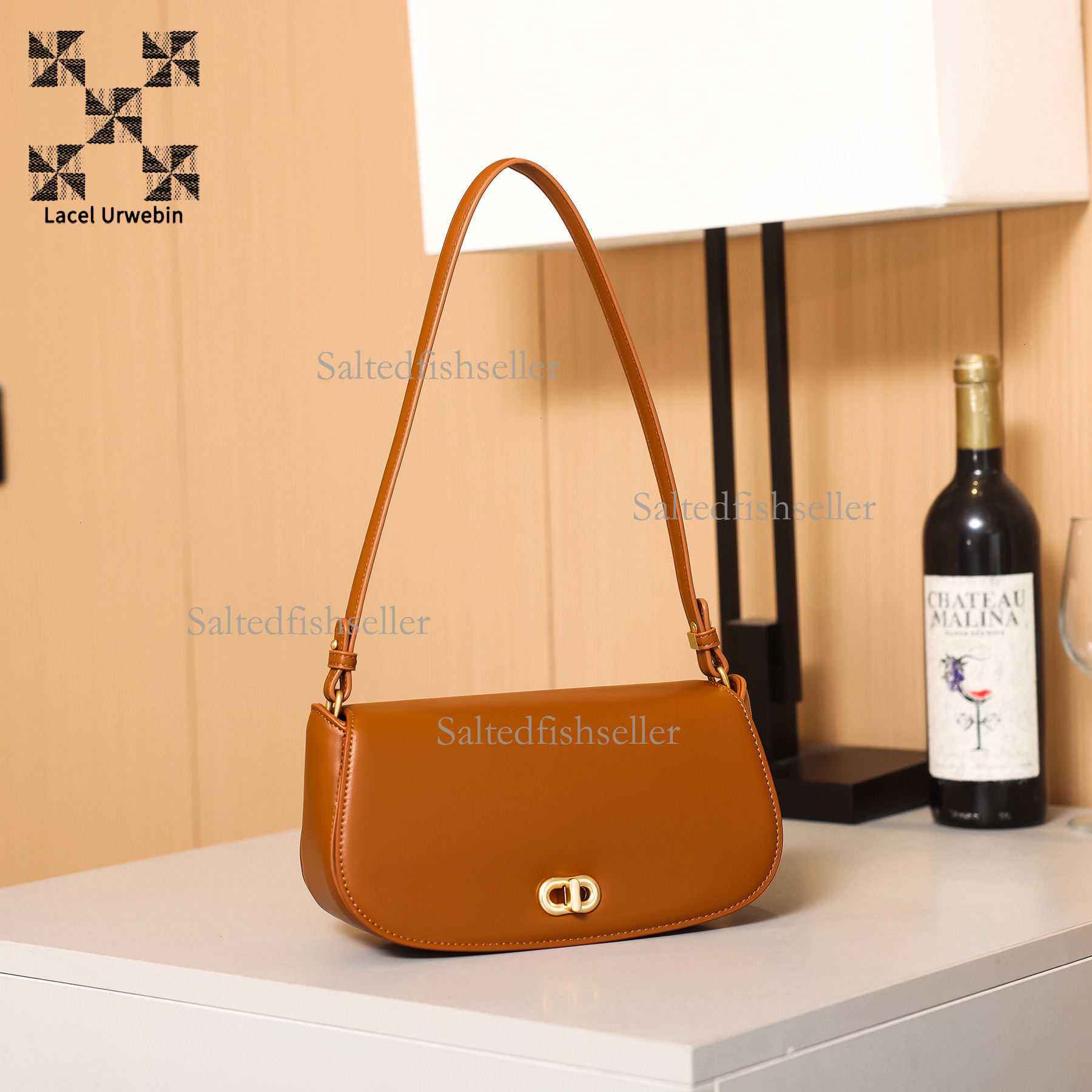 Lacel Urwebin Designer Women's Luxury Mini Handbag New Fashion Versatile Commuter Business Bag High End Metal Buckle Shoulder Cross Small Square 