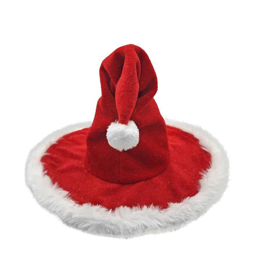 Christmas Hat Santa Hat Holiday for Adts Unisex Cfort Extra Thicken Fur Xmas Hat for New Year Festive PartyW251023