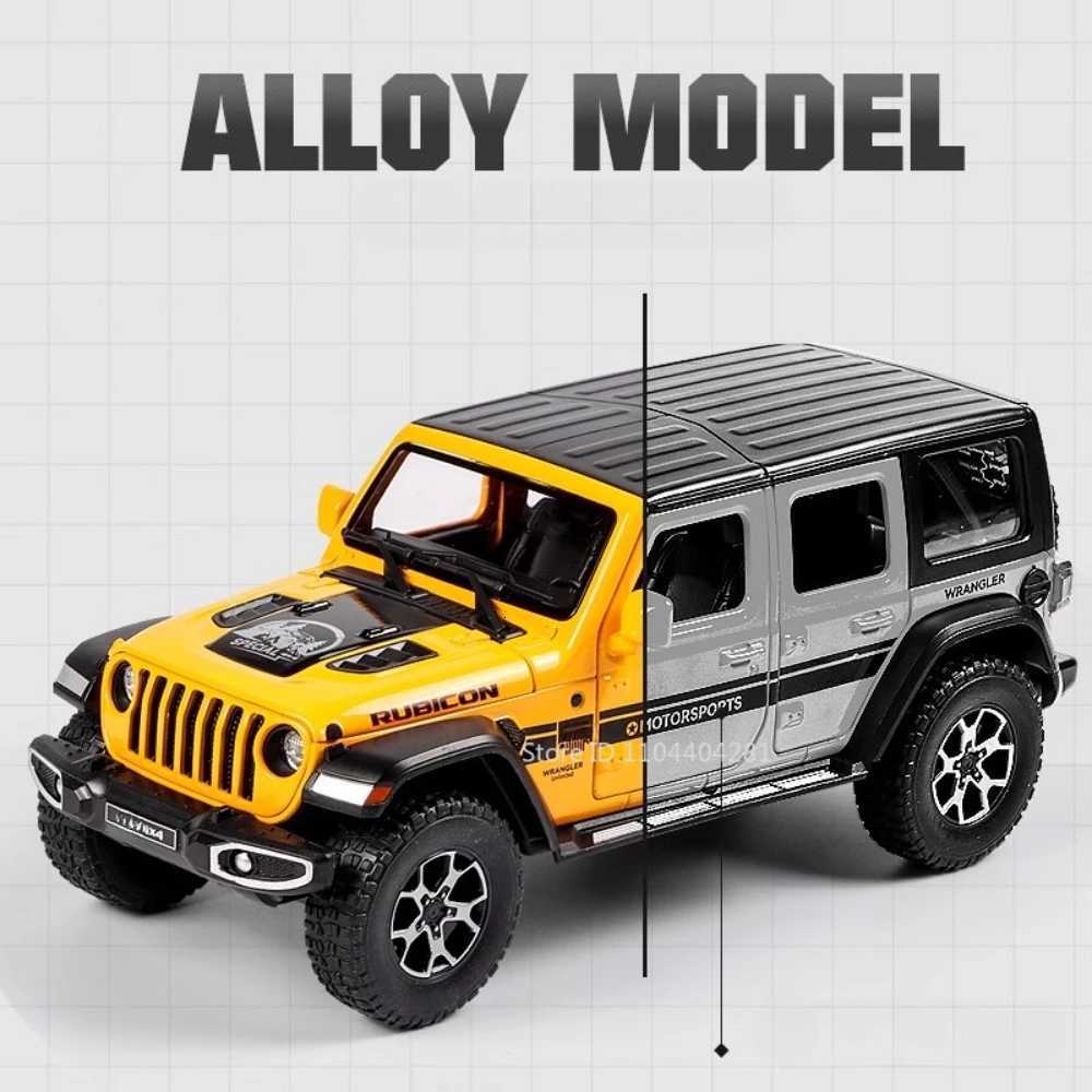 122 Wrangler Rubicon Suzuki Hustler Alloy Toys Diecast Model Car Doors Opened Sound Light Pull Back Vehice Friend Birthday GiftT251023