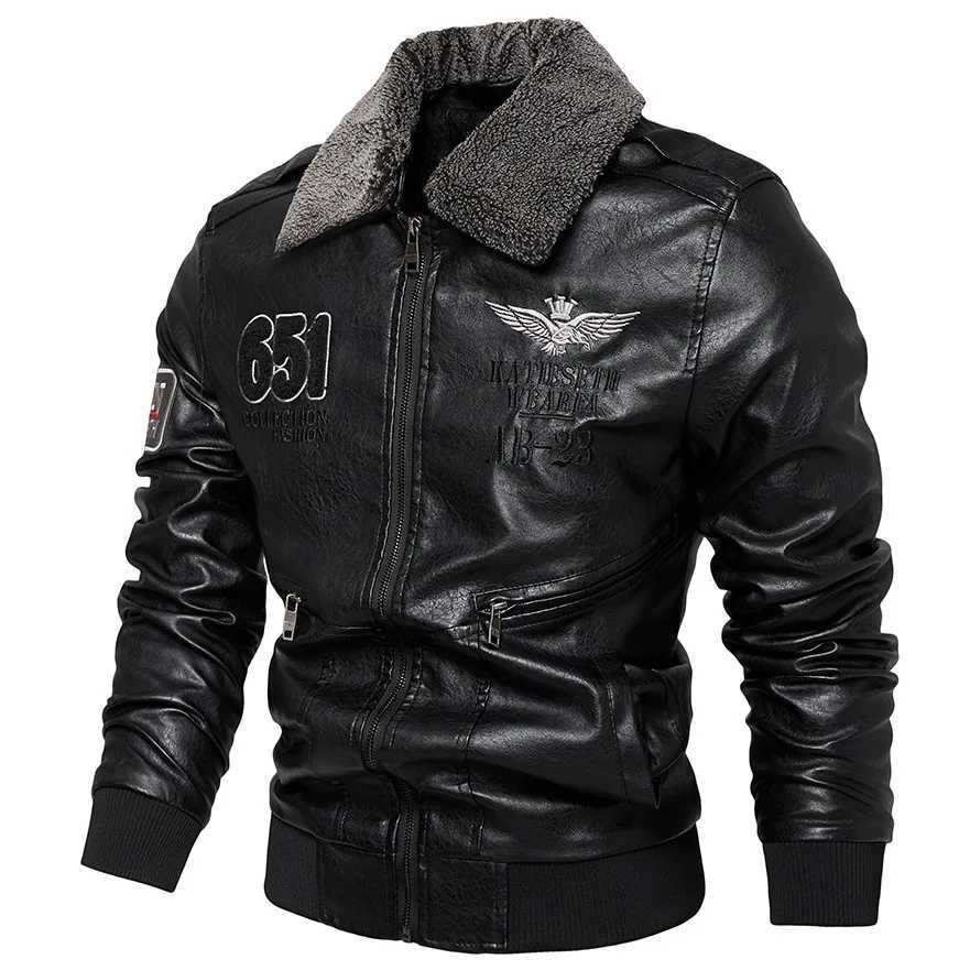 Best Seller New Fashion Winter Mens Turndown Collar Long Sleeve Casual Trendy Solid Color Faux Leather PU Jackets Male Coats W251023