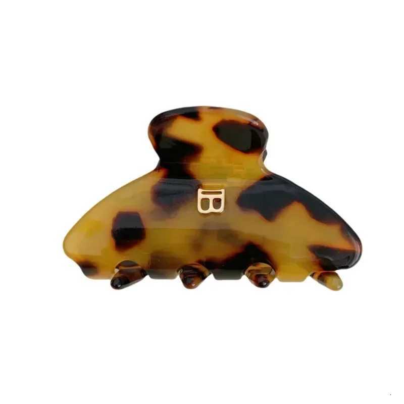 Korean version of letter b hairpin acetic acid curved grab clip girl high ponytail hair grab prum hair accories Y251023