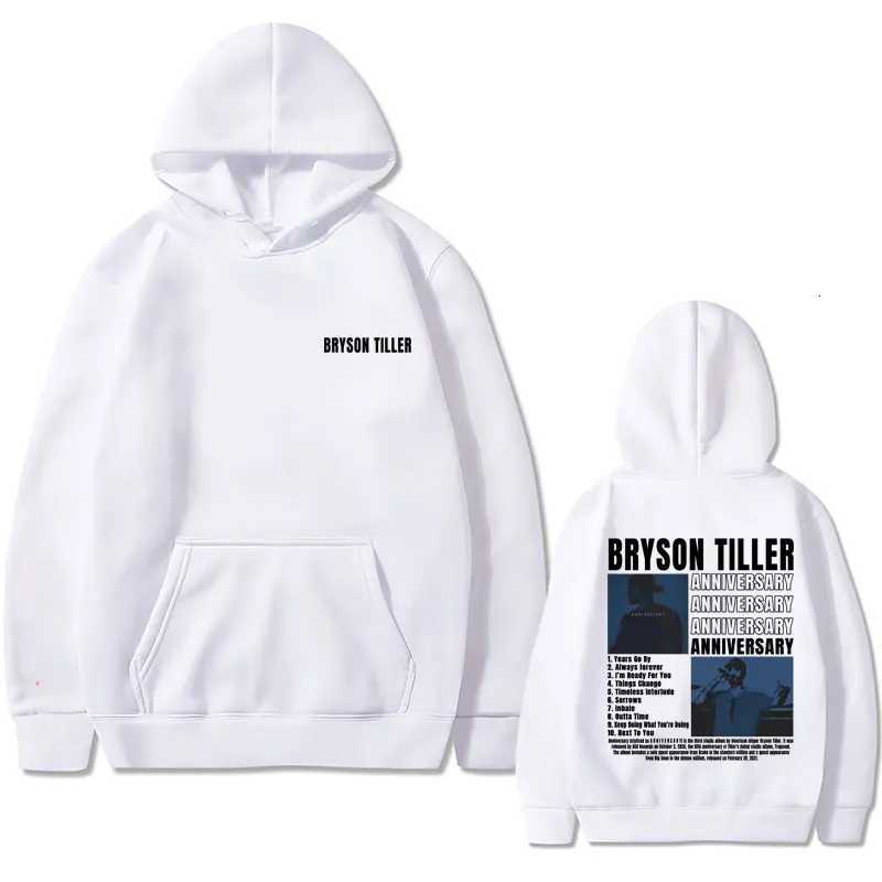 Rapper Bryson Tiller Mens Casual Vintage Hoodie ANNIVERSARY Graphic Print Sweatshirt Male Hip Hop Streetwear Oversized HoodiesT251023