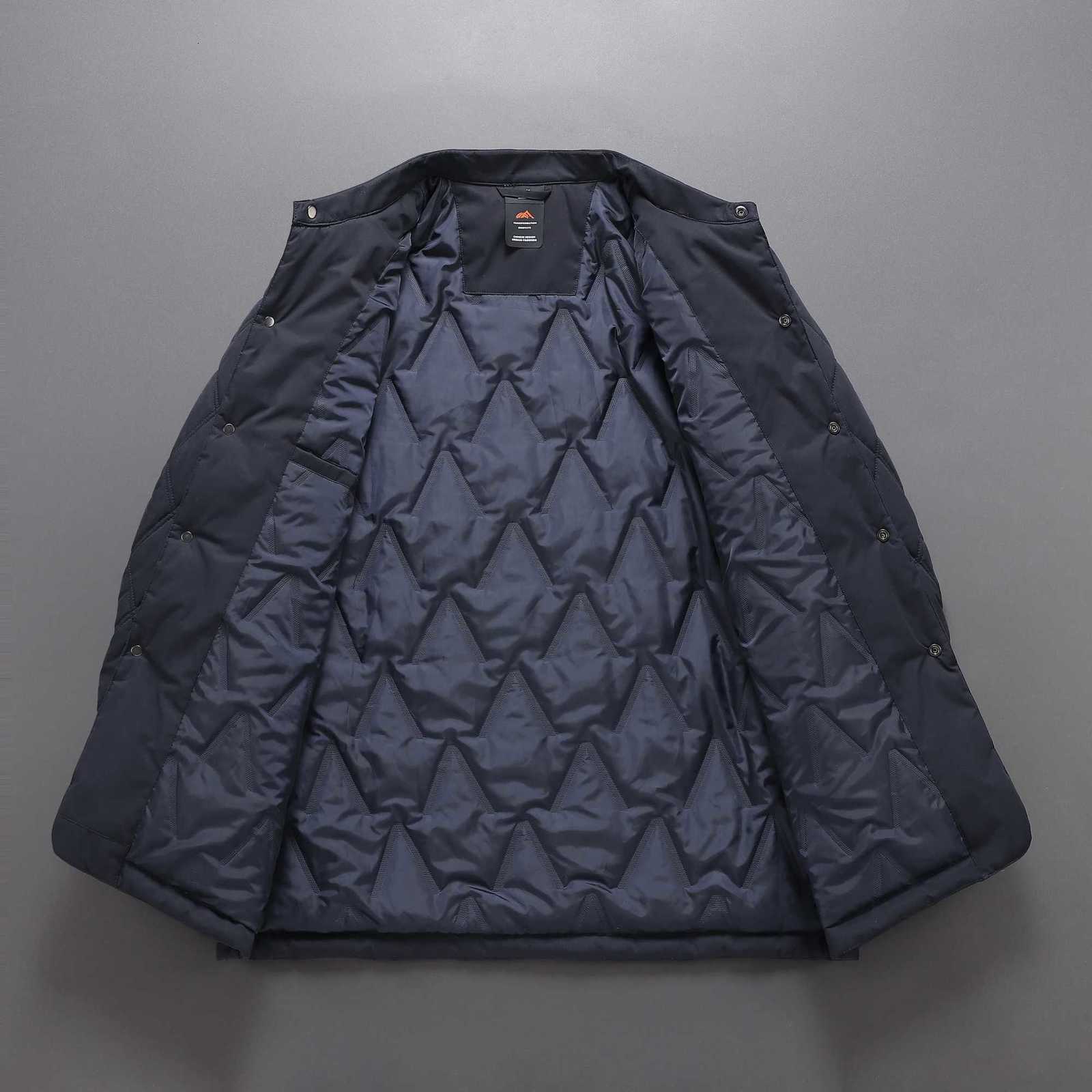 Autumn and winter middleaged men warm collar business leisure dad padded clothes W251023
