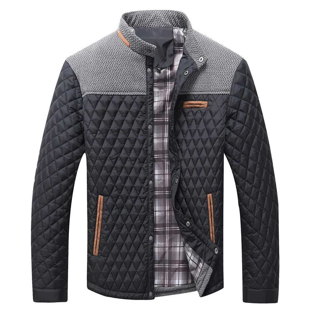 Mens Jackets Casual Bomber Coat Diamond Quilted Puffer Down Lightweight Casual Button Down High Quality Overshirt Us Size W251023