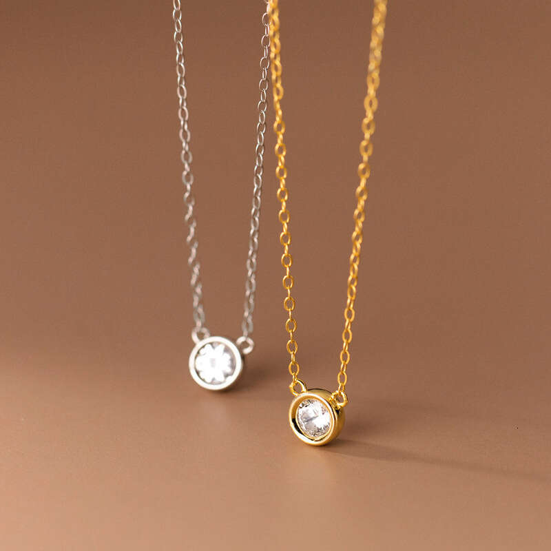 Necklace Designer luxury pendant necklace circle Zircon inlay for Women men Simple Elegant Fashion High-End 925 silver plated with 18K Gold Festival v