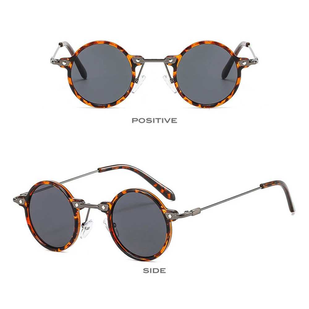 2022 Small Round Sunglasses Men Women Retro Punk Ocean Color Sun Glasses Gradient Clear Lens Eyewear Vintage Driving GlassesW251023