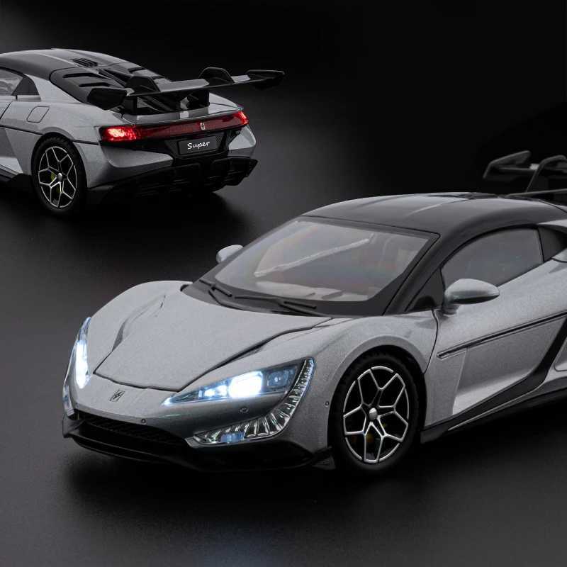 124 YangWang U9Look up at U9 Supercar Alloy Diecasts Toy Vehicles Metal Toy Car Model Sound And Light Collection Kids ToyT251023