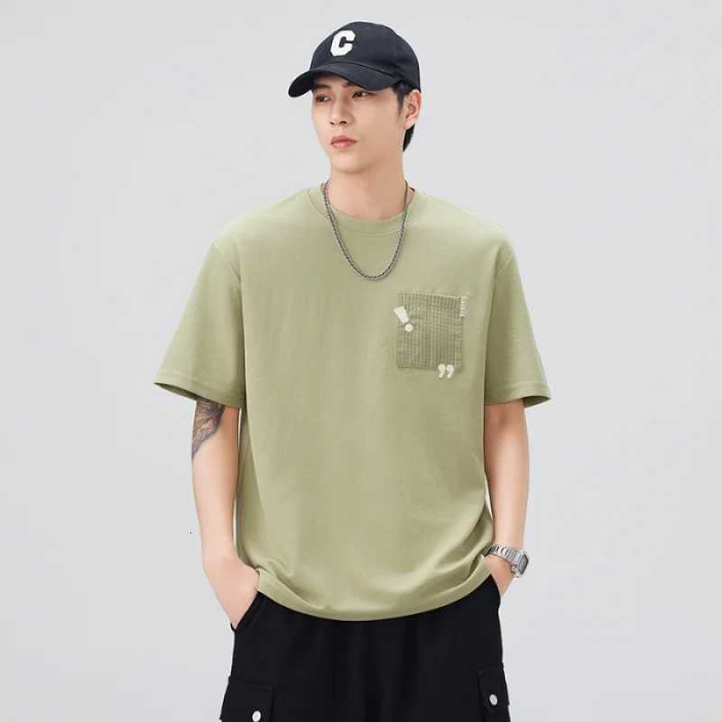 BM1601 Summer new mens shortsleeved Tshirt embroidery fashion loose hundred highend 100 cottonXJ251023
