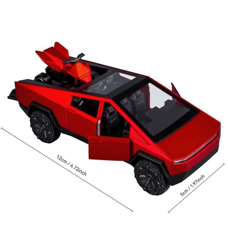 136 Cybertruck Toys Off Road Vehicle Die Cast Model Car Beach Motorcycle Hobby Collectible Birthday Gift For BoyT251023