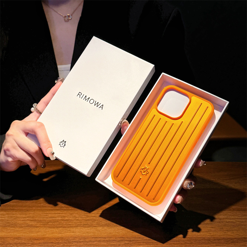 Top-quality Suitcase Designer Phone Case for Apple iPhone 17 Pro Max 16 15 14 Polycarbonate Aluminum Alloy MagSafe Weave Back Cover Coque Funda Titanium