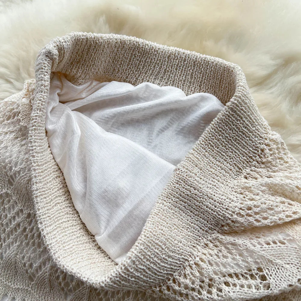 Crochet Knit Midi Skirt Semi Sheer Straight Fit Cutout Skirts Women Spring Summer Female Vacation Boho Beach Resort Wear 251020