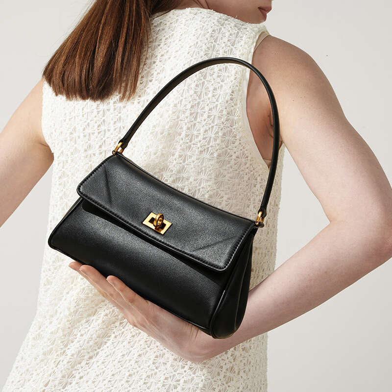 Luxury bag High Quality Cowhide Niche Design Single Shoulder Baguette Bag Premium French Rodeo Genuine Leather Chain Underarm