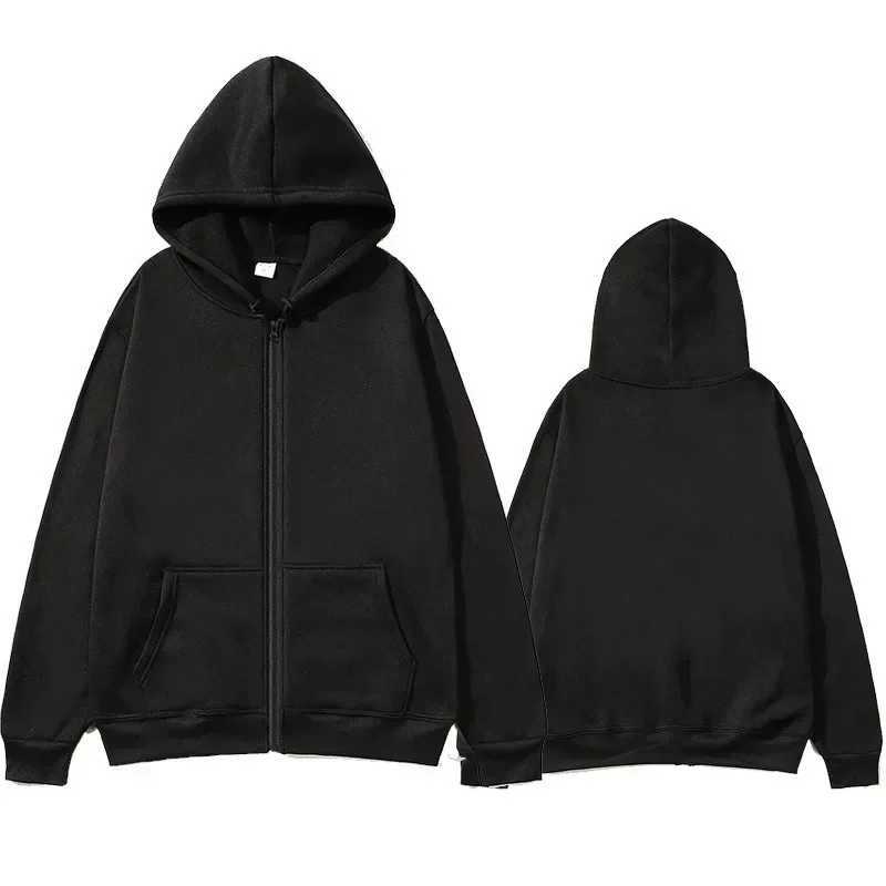 Fashion Casual Black Gray Blue Zipper Hoodie Hip Hop Street Wear Sweatshirts Skateboard MenWoman Hoodies Male Hoodie T251023