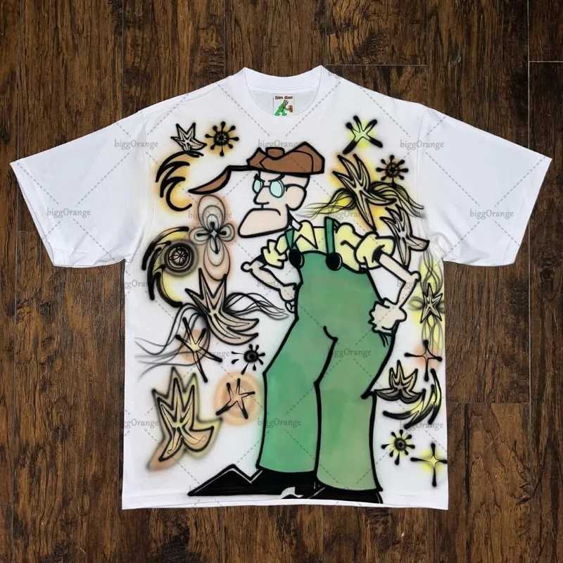 Y2K Retro Harajuku Summer Trendy Brand Oversized Cotton Round NeckTshirt Men 2025 New Hiphop Casual punk Goth StreetwearWomenXJ251023