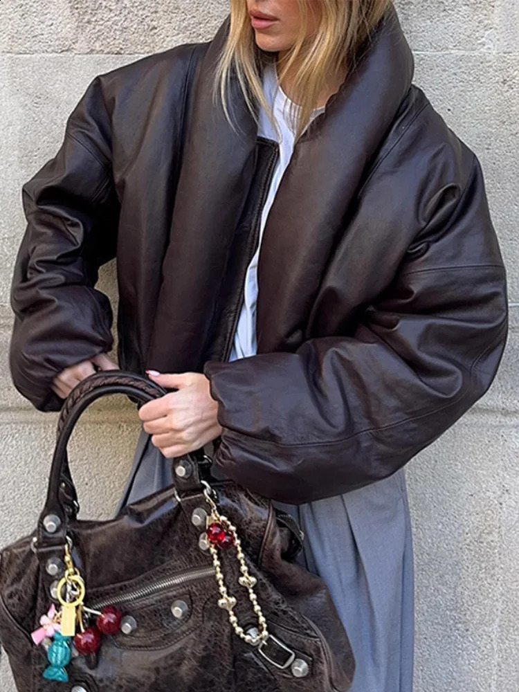 Suede Vintage Loose Women Jackets Zipper Turndown Collar Long Sleeve Casual Female Coats Autumn Pocket Street Tops 251021