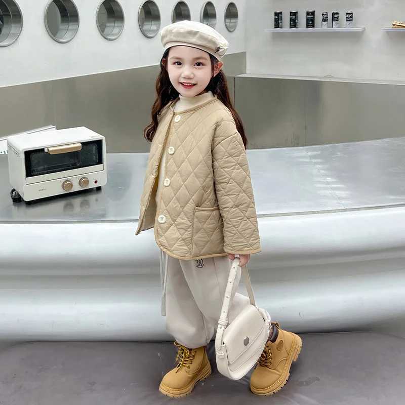Girls Fleece Warm Jackets Winter Teen Plus Velvet Coats Childrens Cotton Cardigan Autumn Kids Padded Casual Outerwear 310Y Y251023