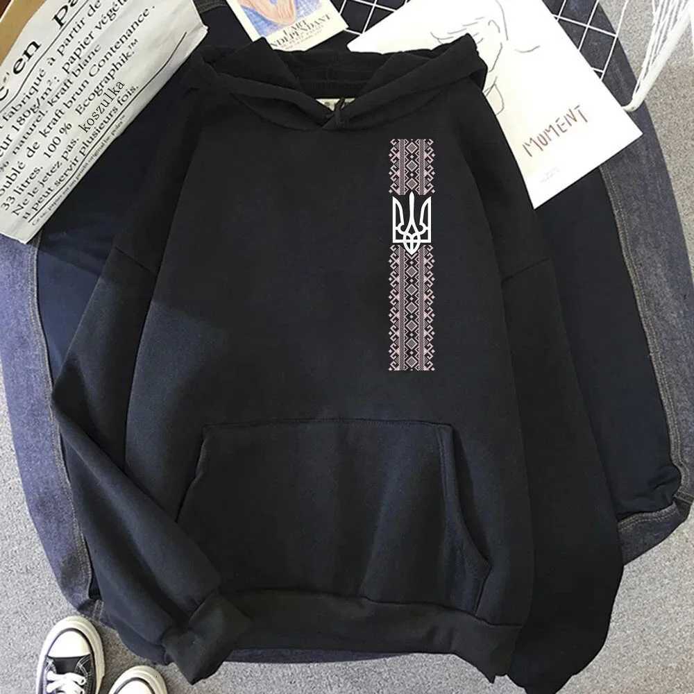 Ukrainian Patriotic Graphic Printed Modal Hoodie Streetwear Tee Ukraine Trident Woman Hoodie Ukraine Coat of Arms Men HoodieT251023