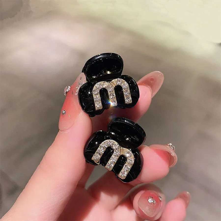 New Acrylic Rhinestone Bangs Side Hair Clip Fore Clip Shiny dr Hair Clip Grab Wen Girls Hair Style Accories Y251023