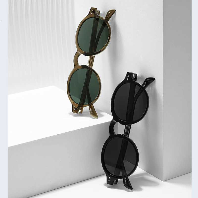 SZTZX Premium Retro Round Prescription Glasses Men Sports Driving Myopia Reading Sunglasses Women UV400 Protection Beach EyewearW251023