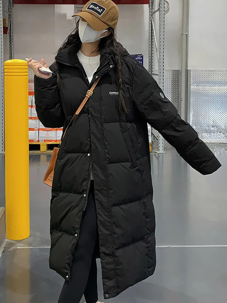 Vielleicht Straight Solid Long Winter Coat Women Parkas Clothes Casual Hooded Stylish Puffer Jacket Female Outerwear 251021