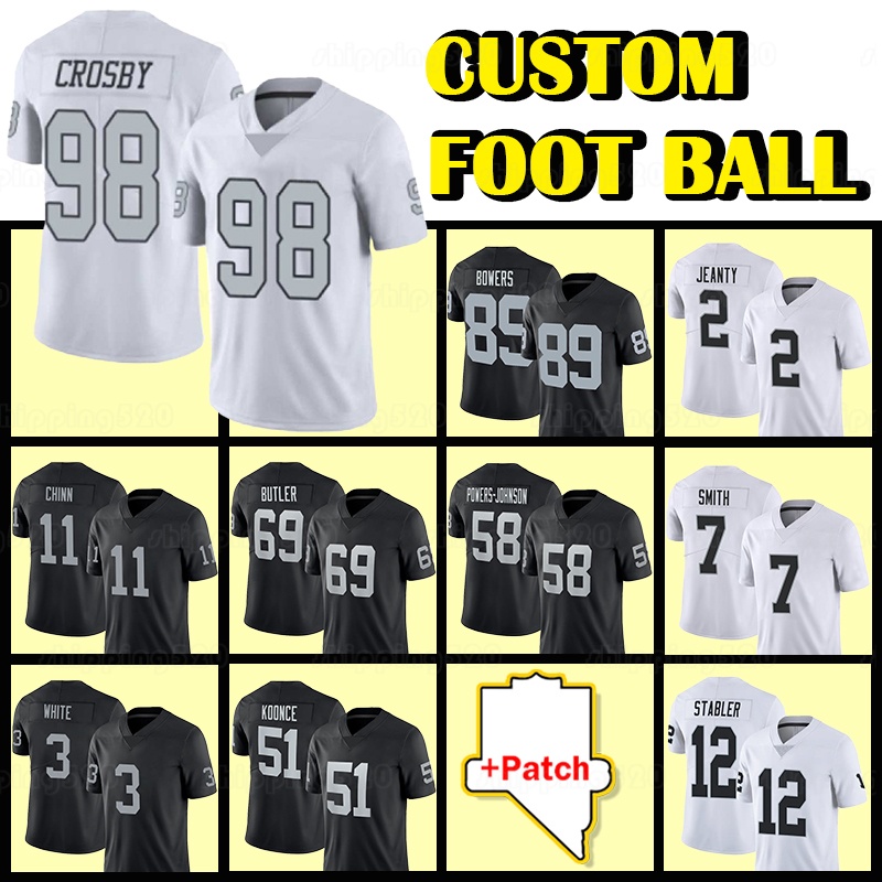 98 Maxx Crosby Football Jersey 2 Ashton Jeanty 89 Brock Bowers Jeremy Chinn Zamir White Dj Glaze Kolton Miller Charles Woodson Bo Jackson Howie Long Lyle Alzado