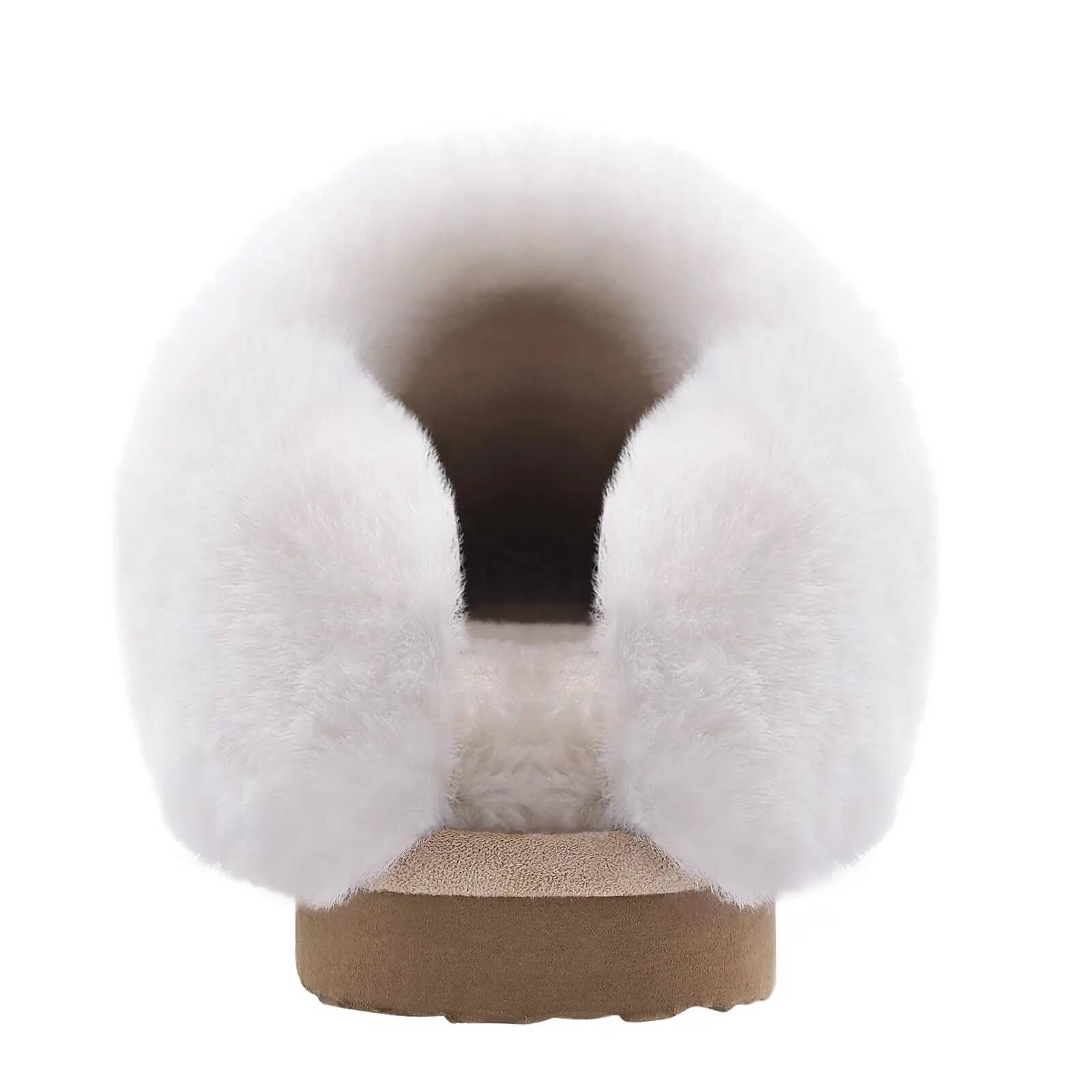Evshine Fuzzy House For Women Soft Fluffy Memory Foam Slippers Winter Indoor Outdoor Faux Fur Collar Platform Shoes ddmythur