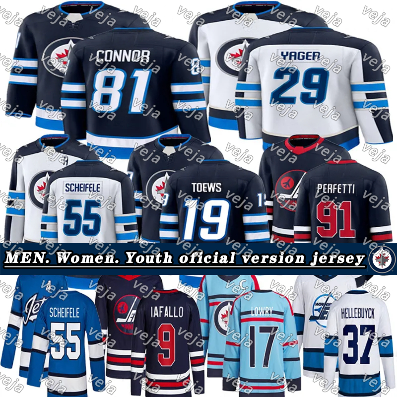#55 Mark Scheifele winnipeg hockey jersey #19 Jonathan Toews Brayden Yager Adam Lowry Josh Morrissey Luke Schenn Nino Niederreiter Alex Iafallo Cole Perfetti jerseys