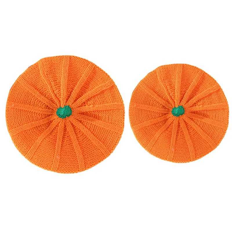Halloween Pumpkin Beanie Family Matching Knitted Hat for Christmas Thanksgiving Fall Winter PartyW251023