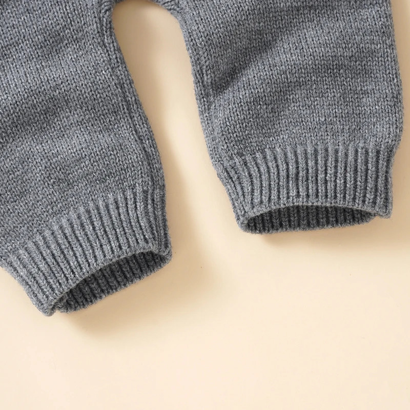 Baby Rompers Clothes Spring Autumn Solid Full Sleeve Knitted born Infant Boys Girls Jumpsuits Hats Outfits Sets 018m Costume 251023