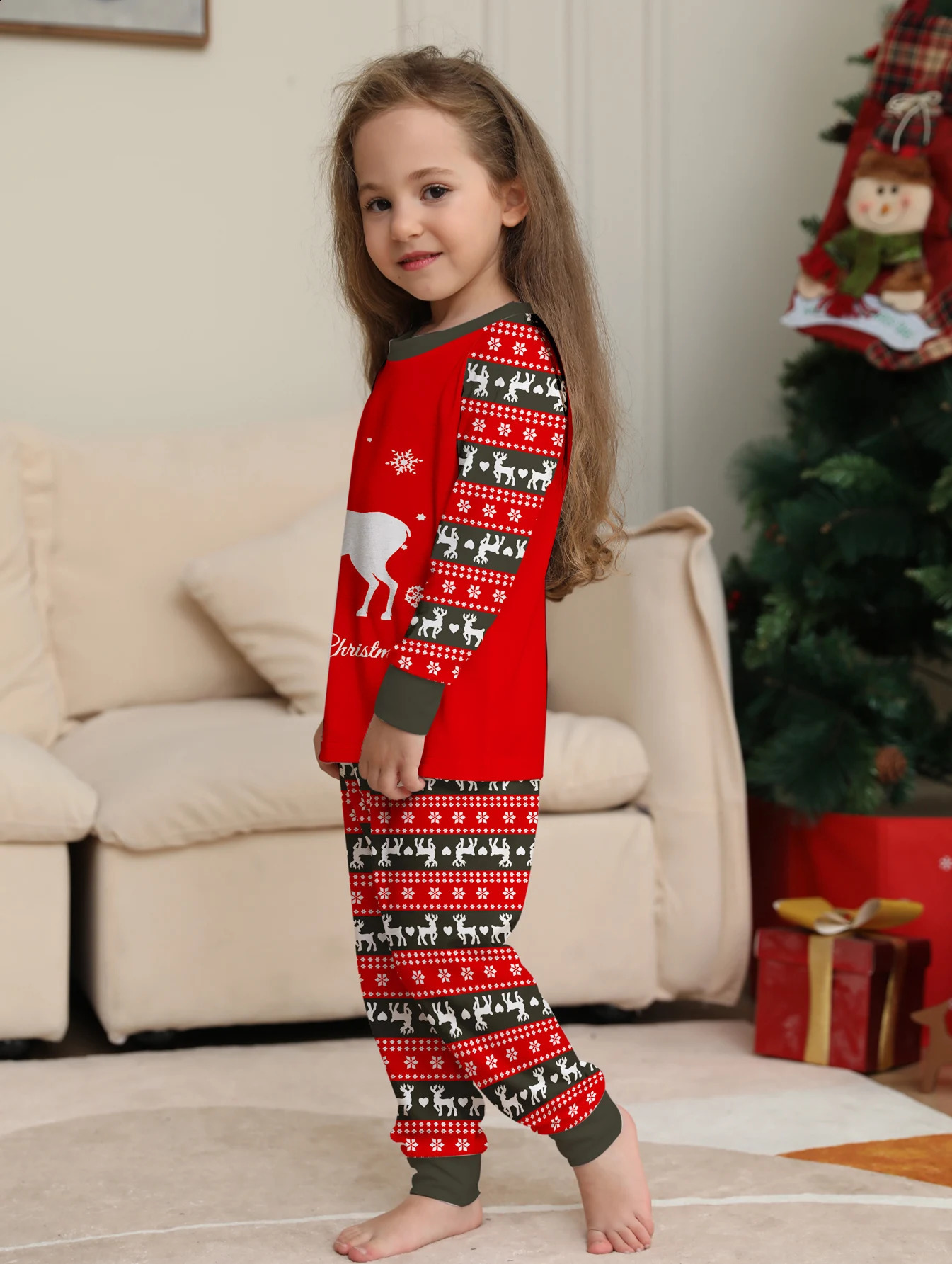 Family Christmas Pajama Sets All over Santa Tree Reindeer Prints Cozy for Holidays 251023