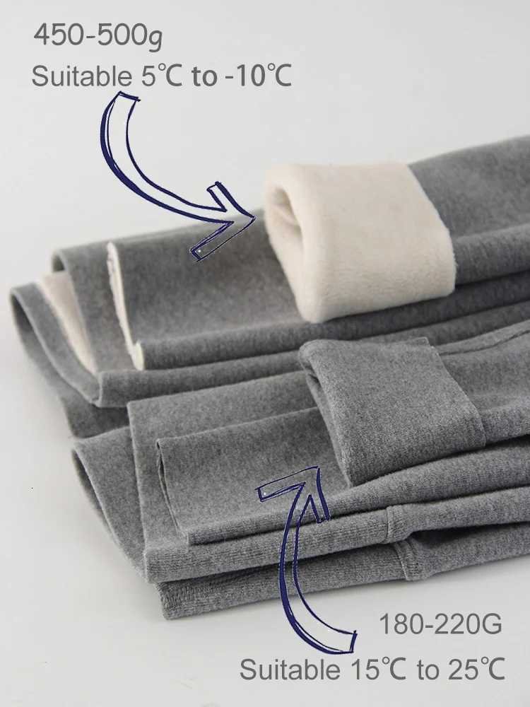 Winter Brown Leggings Women Long Fleece Pants High Waist Velvet Bottom LeggingsWith Pockets Warm Thick Leggings For Women WinterT251023