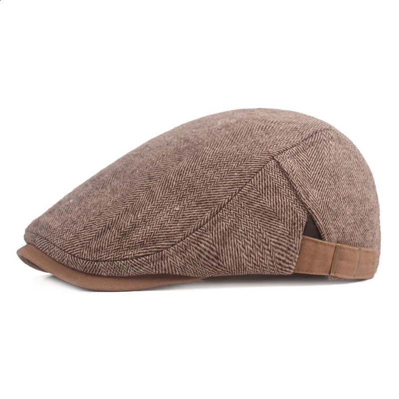 Winter Thicken Thermal ed Cap Mens Herringbone Simple Beret Male Warm Dad Flat sboy Hats Wholesale Leisure 251021
