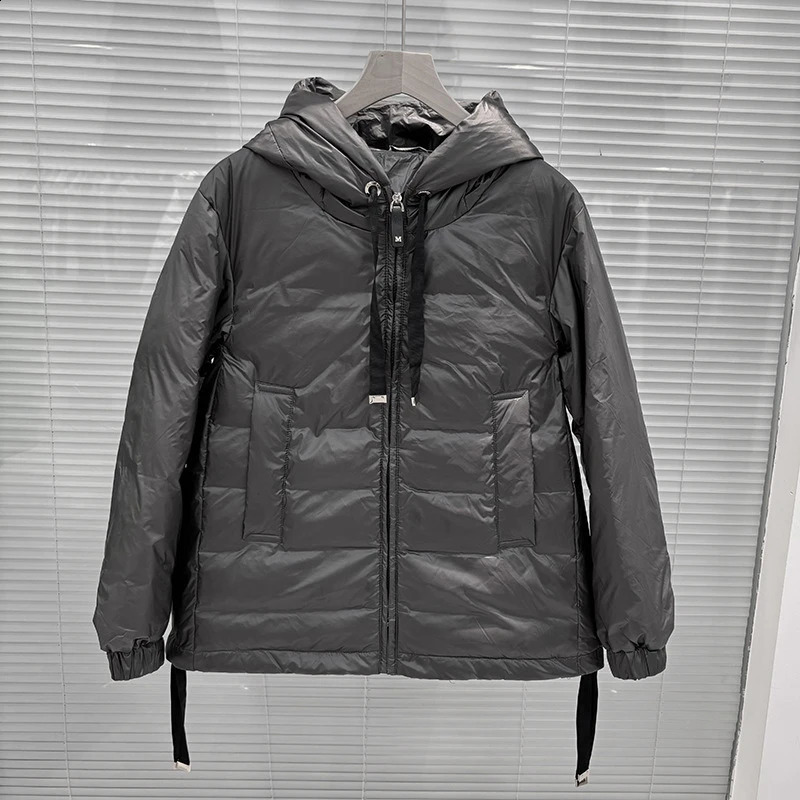 Schinteon Womens 90 White Duck down Jacket Casual Loose Oversize Autumn Winter Outwear with Hood Top Quality Coat 251022