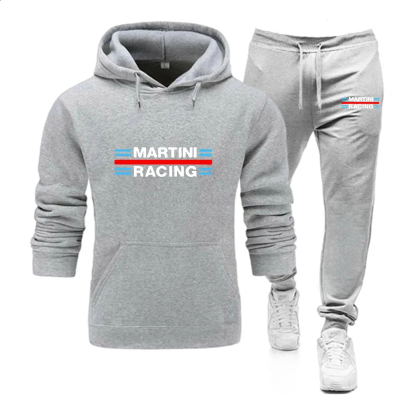 Martini Racing Hoodie Suit Mens Fashion Pants Casual Jogging Sports Wear Sweatshirt Autumn Winter 251023