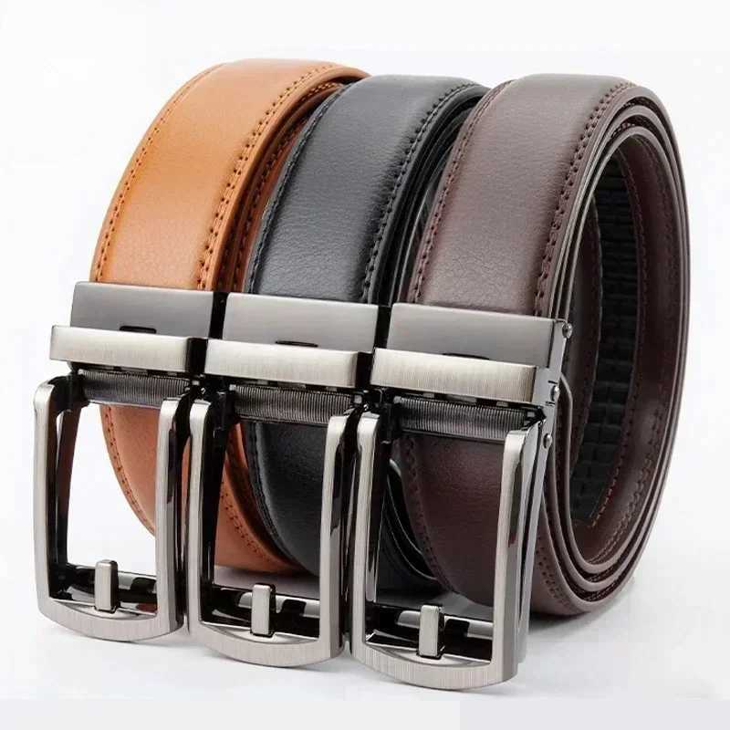 Click Leather Belts for Men 35cm Click Belt with High Quality Alloy Automatic Buckle Unisex Classic Business Belts for JeansXJ251023