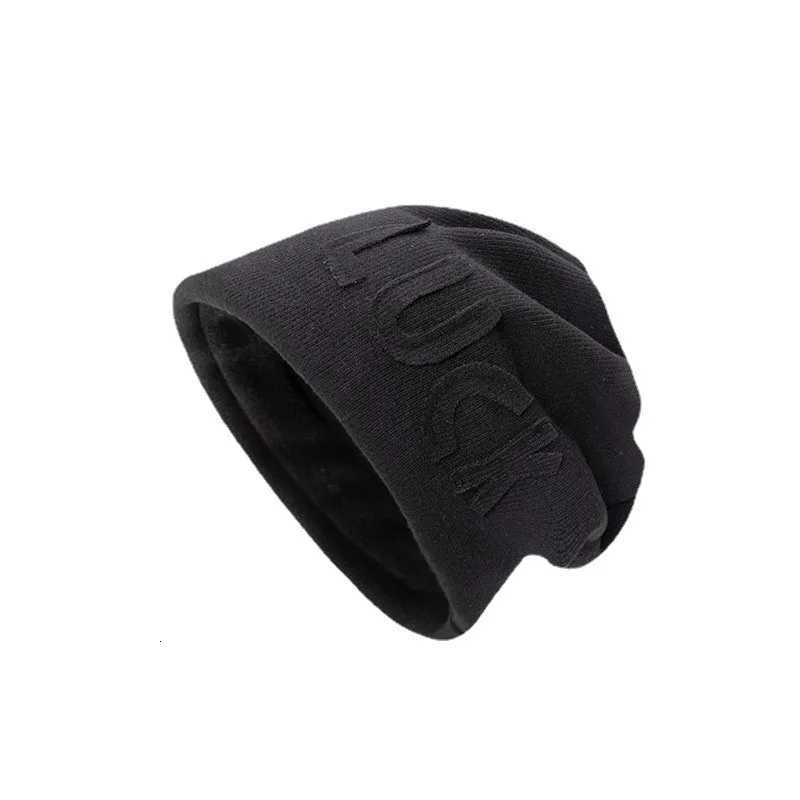 LUCK 3D Letter Autumn Winter Warm Versatile Slouchy Beanie for Women Korean Style Unique Cold Hat Trendy Fashion Knitted HatXJ251023