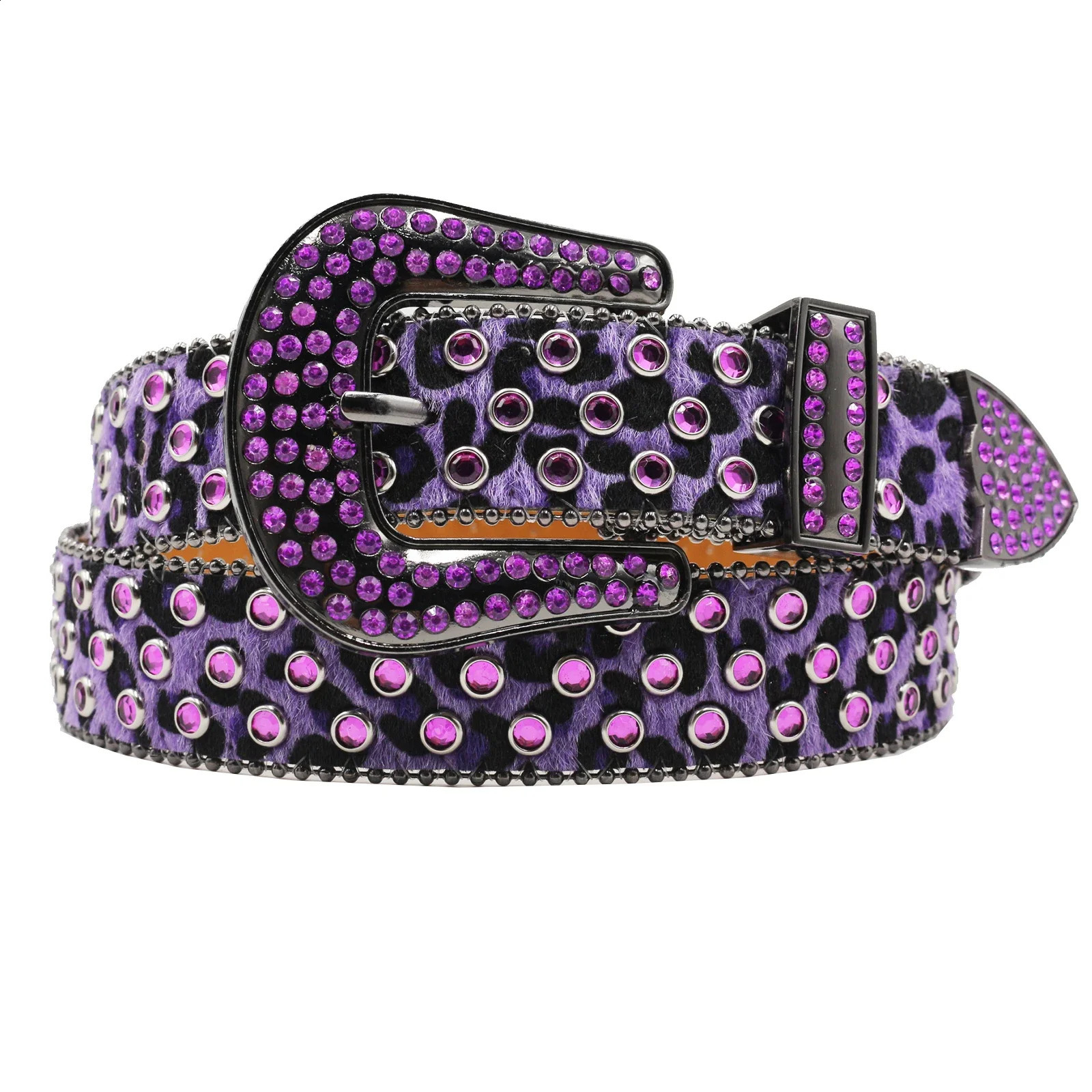 Leopard Fashion Rhinestone Studded Belts with Diamonds Female Y2K Accessories Gothic Style bb Belt For Women Belt 251013