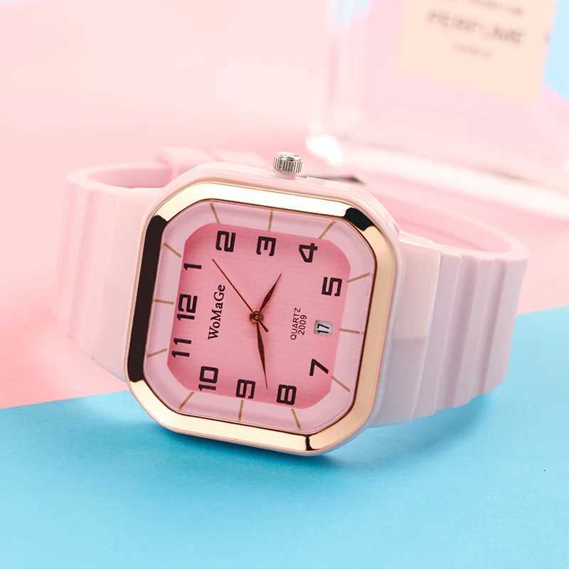 Womens Watch Simple Silicone Strap Womage Fashion Quartz Rectangle Dial Watches Ladies Casual Female Clock montre femme saatiL251023