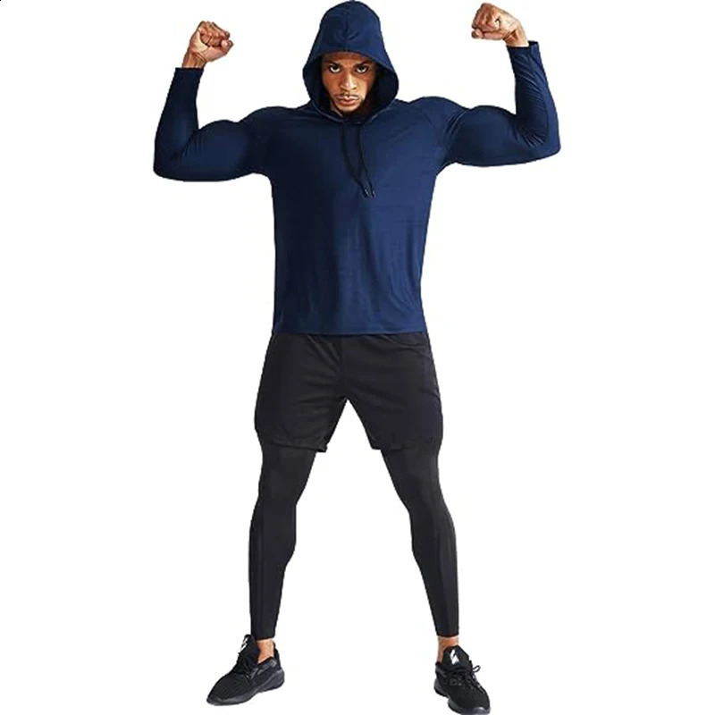 Sport Hoodies Jacket Men Gym Fitness Muscle Sweatshirt Sportswear Workout Athletic Pullovers Training Running Tracksuirts 251023