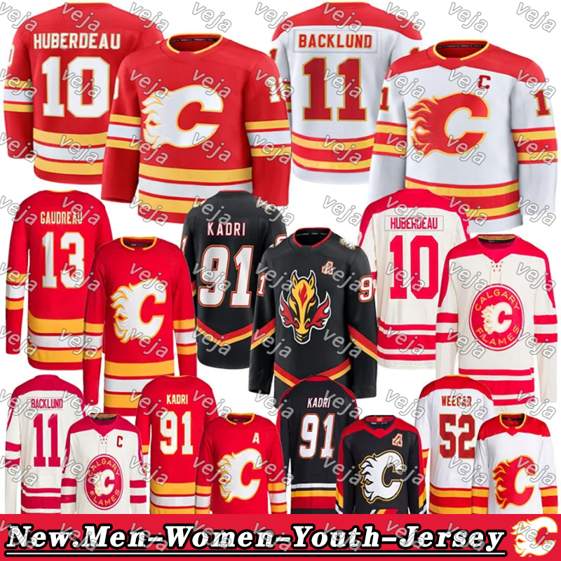 10 Jonathan Huberdeau calgary hockey jersey flamesS jersey Rasmus Andersson Nazem Kadri Mikael Backlund MacKenzie Weegar Jarome men women youth jerseys