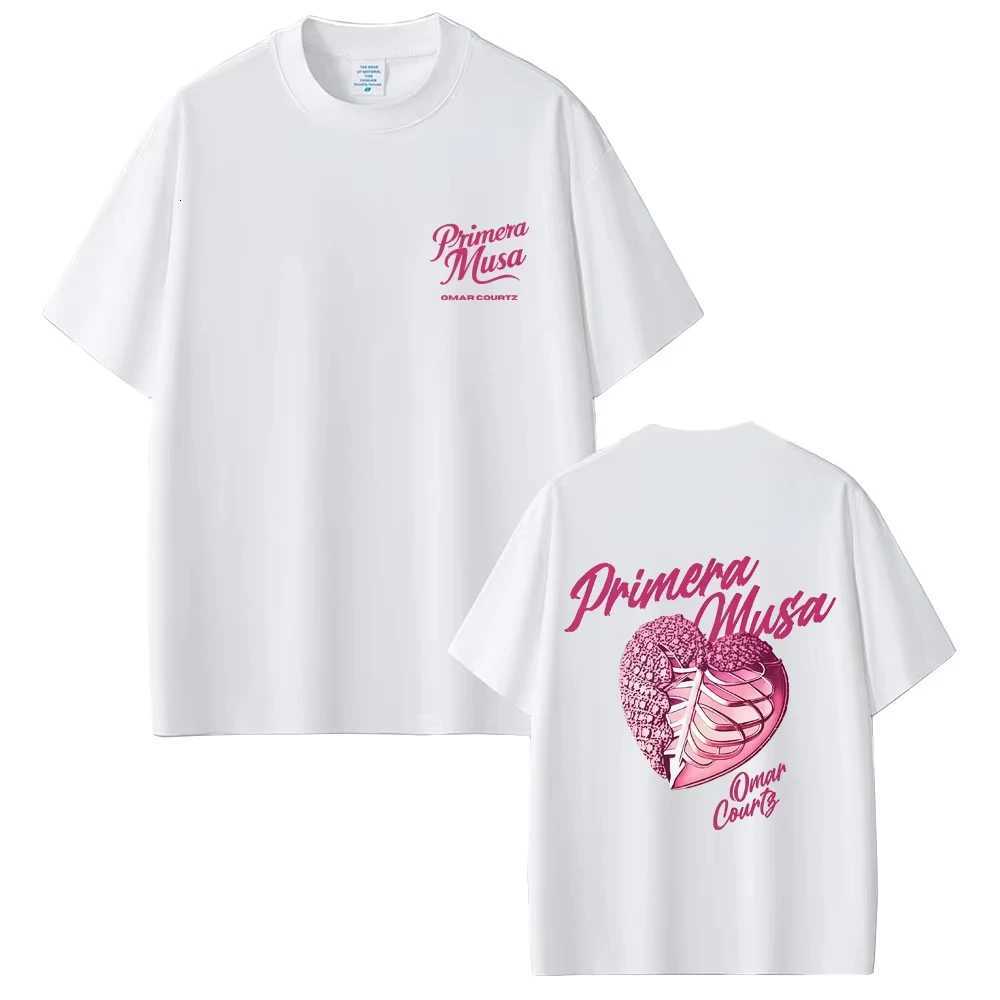 Rapper Omar Courtz Primera Musa Heart T Shirts Mens Women Hip Hop Fashion Pop Music Streetwear Male Vintage Oversized TshirtsXJ251023
