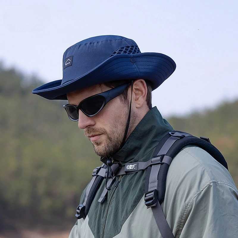Summer Mens Breathab FIsherman Hat Outdoor Fishing Travel Ma Climbing UV Sun Protection Sunproof Bucket Hats For MenW251023