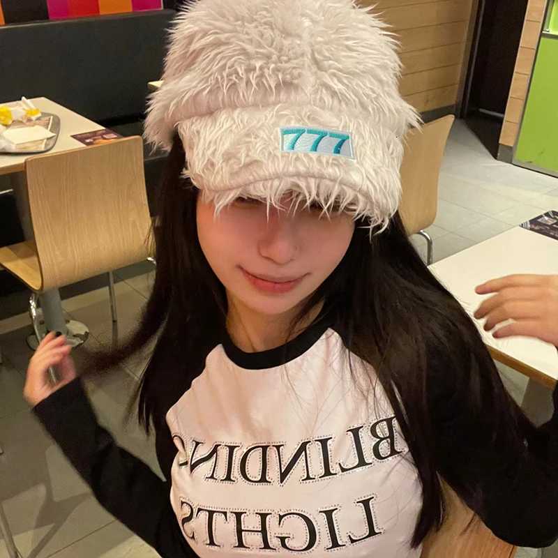 Ins Popar Long Fluff Baseball s for Men Winter Fashion broidery Digital Street Y2k Fashionab Niche Retro Wens HatsW251023