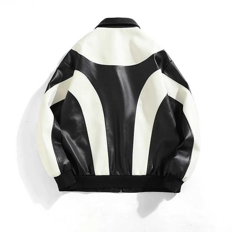 Autumn and Winter Hip Hop Mens Faux Leather Jacket Padded Windbreaker Motorcycle Biker Bomber Coat Women W251023