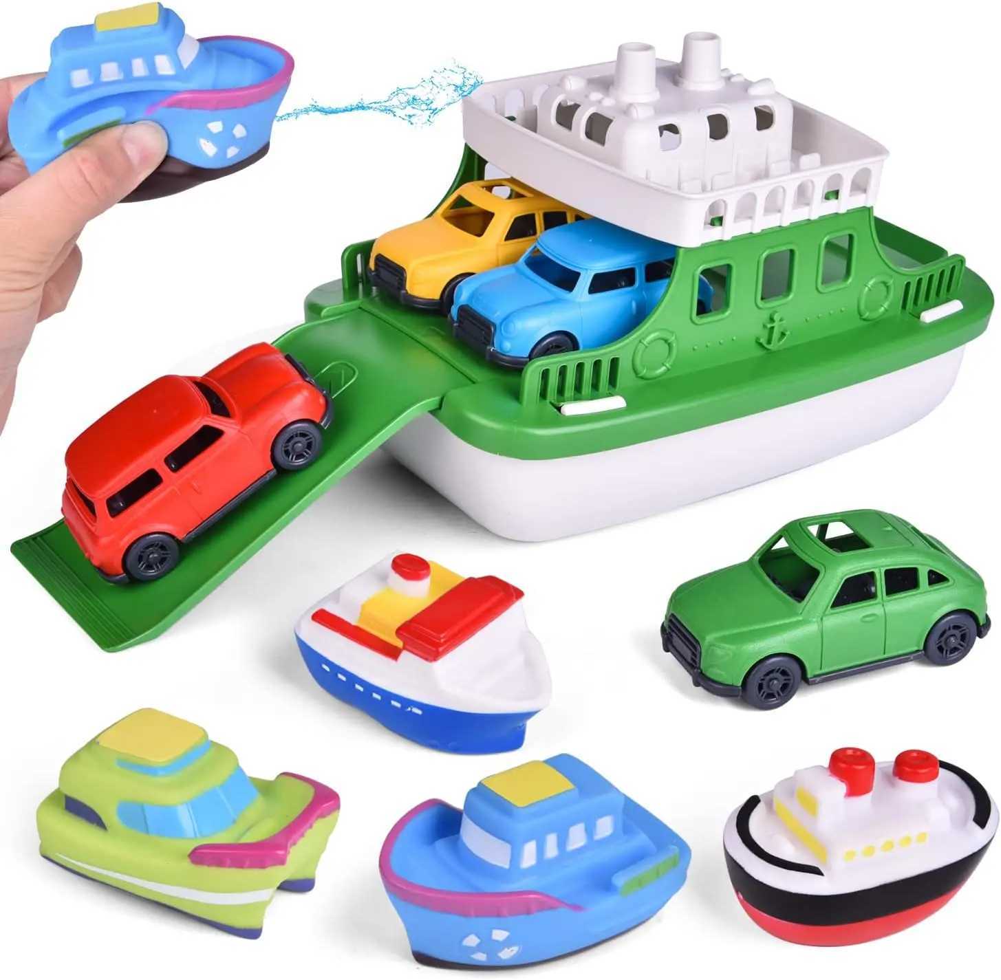 Mini Car Baby Shower Boat Carrying Toy Shower Boat Sprinkler Swimming Pool Childrens Bathtub And Beach Birthday Gift J251023